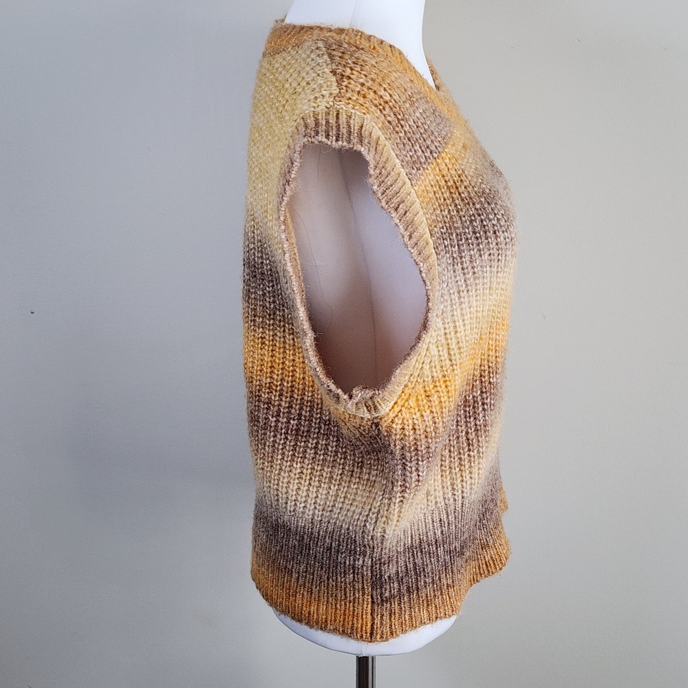 Design Lab Sweater Vest Womens XS Ombre Knit Fall‎ Hipster Boho Earth Tones 70s - Picture 3 of 12